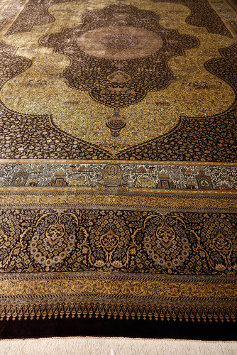 Иранский ковёр из шёлка (11-452/375x293) фото 14