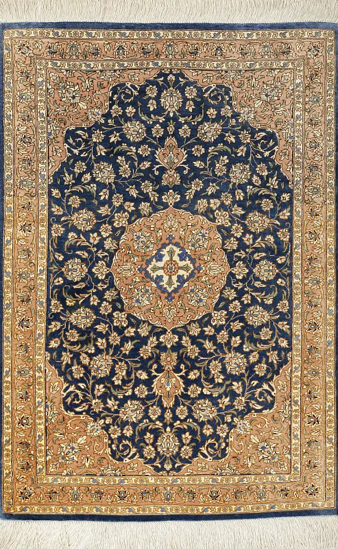 Иранский ковёр из шёлка (03-21/83x57)