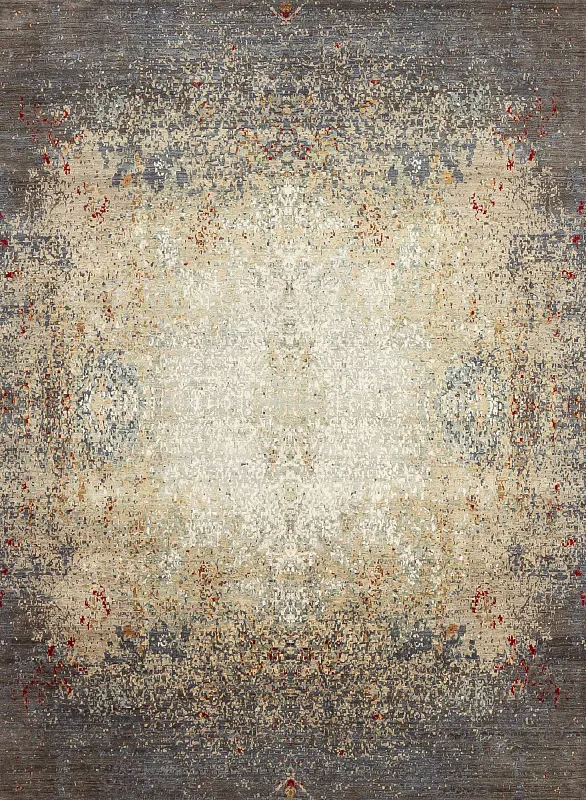 Индийский ковёр из шерсти и бамбука (21-1070/366x271)