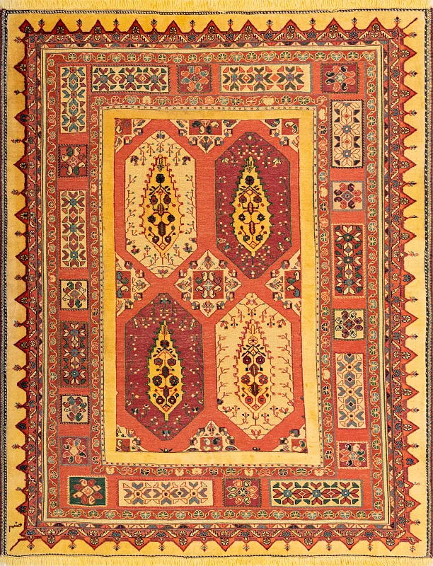 Иранский ковёр из шерсти (12-247/206x162)