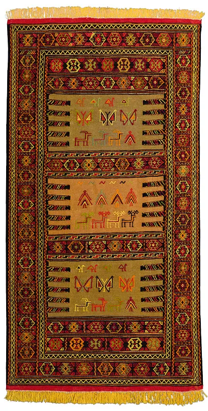 Иранский ковёр из шерсти  (17-01273053116-2/182x94)