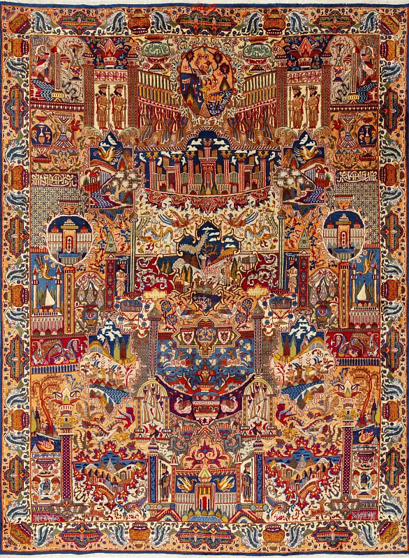 Иранский ковёр из шерсти (00-642/390x292)