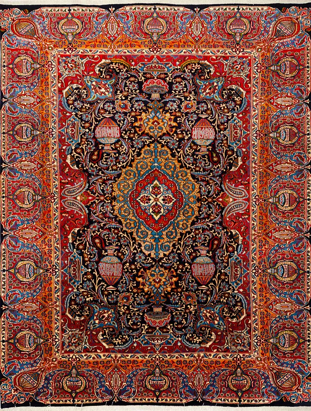 Иранский ковёр из шерсти (00-1088/365x286)