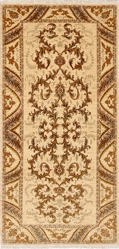 Иранский ковёр из шерсти (07-1105/309x152)