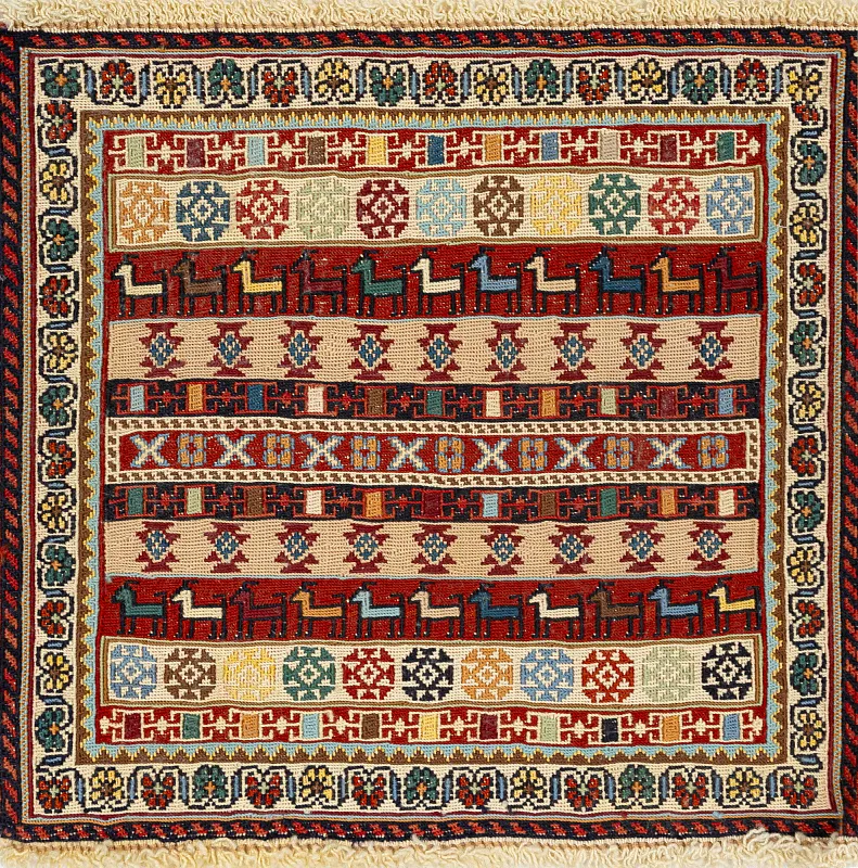 Иранский ковёр из шерсти  (15-22013/41x39) 