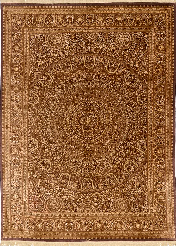 Иранский ковёр из шёлка (13-127 /396x293)