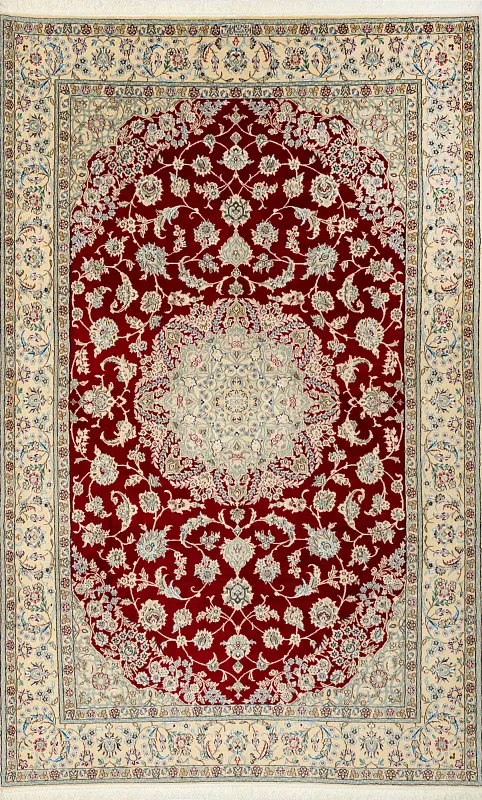 Иранский ковёр из шерсти и шёлка (12-708/300х200)