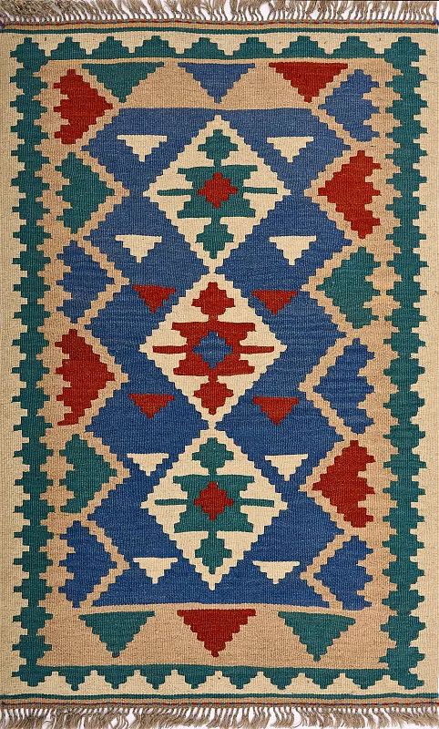 Иранский ковёр из шерсти  (17-01271046616/132x83) 
