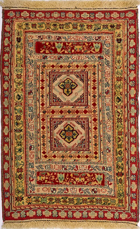 Иранский ковёр из шерсти  (12-268/124х81) 