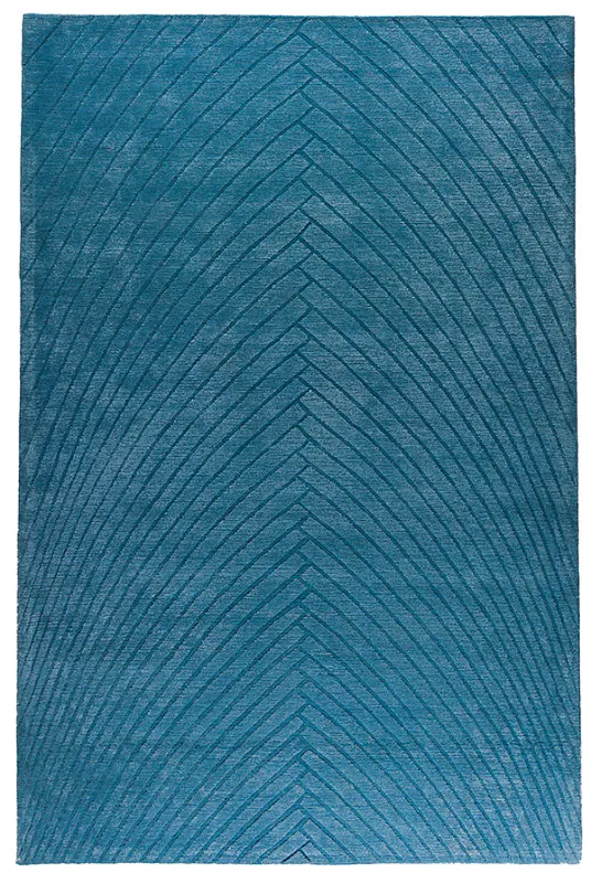 Индийский ковёр из шерсти и вискозы (HT 971 BLUE/300x200)