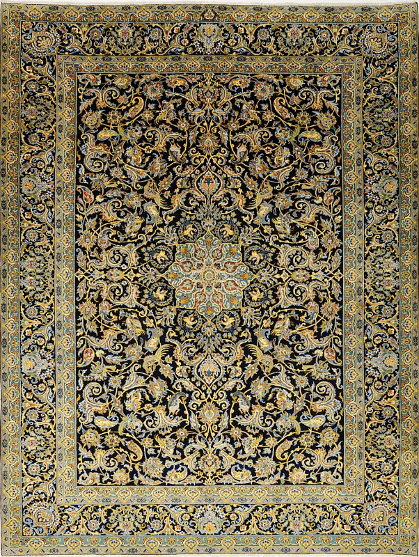 Иранский ковёр из шерсти (00-588/395x302)
