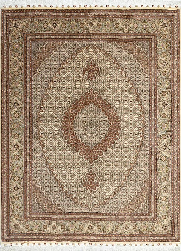Иранский ковёр из шерсти и шёлка (13-380/200x150)