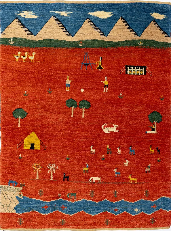 Иранский ковёр из шерсти (06-357/163x124)