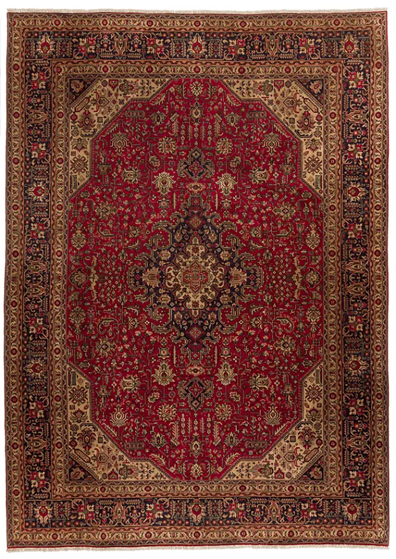 Иранский ковёр из шерсти (17-019416/343x248)