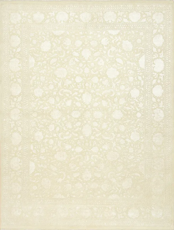 Индийский ковёр из шерсти и вискозы (25-22/IV854/CrCre/457x355)