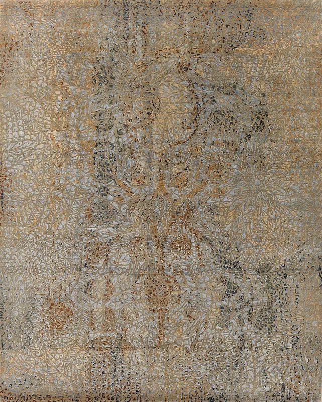 Индийский ковёр из шерсти и бамбука (21-997/305x247)