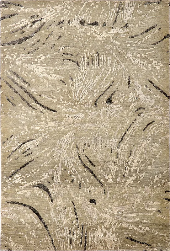 Индийский ковёр из шерсти и арт-шёлка (MV-1996/152x102/Natural) 