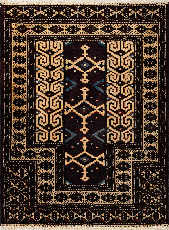 Иранский ковёр из шерсти (13-174/100x75)
