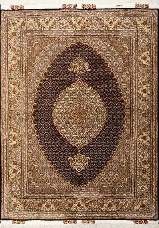 Иранский ковёр из шерсти и шёлка (13-384/200x150)
