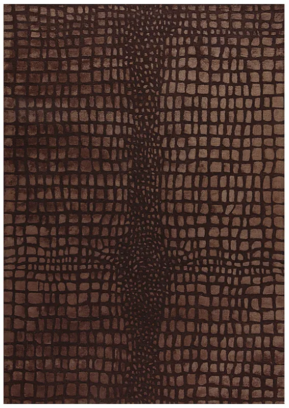Индийский ковёр из шерсти и вискозы (HT-940/BROWN/300x200)