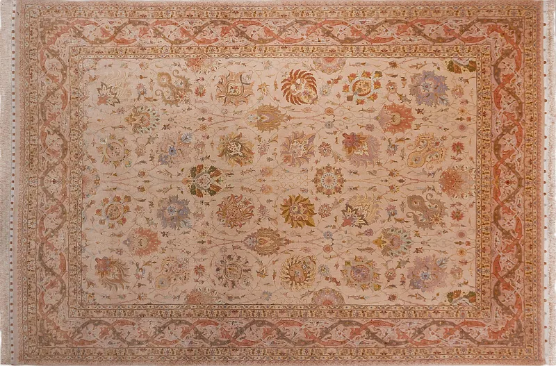 Иранский ковёр из шерсти и шёлка (12-340/495x344)