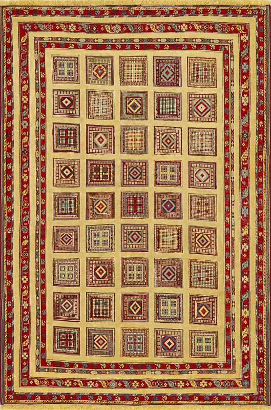 Иранский ковёр из шерсти (13-307/300x202)