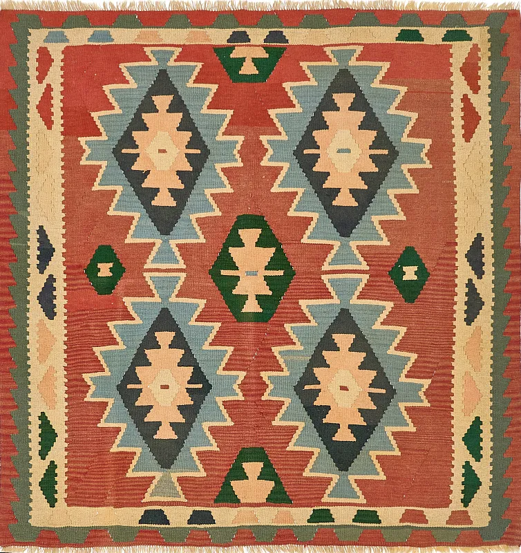 Иранский ковёр из шерсти  (17-055016/195x193) 