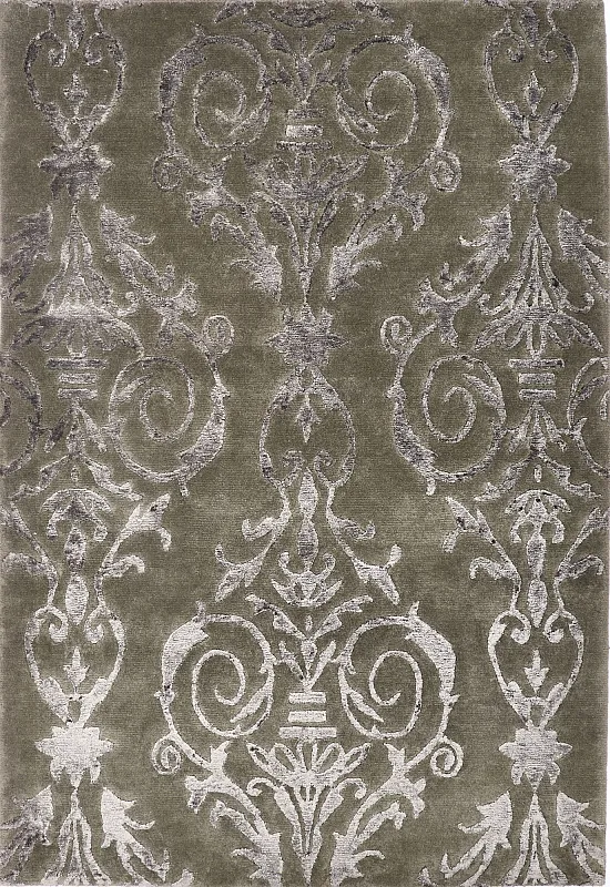 Индийский ковёр из шерсти и арт-шёлка (MV-1980/153x104/Grey) 