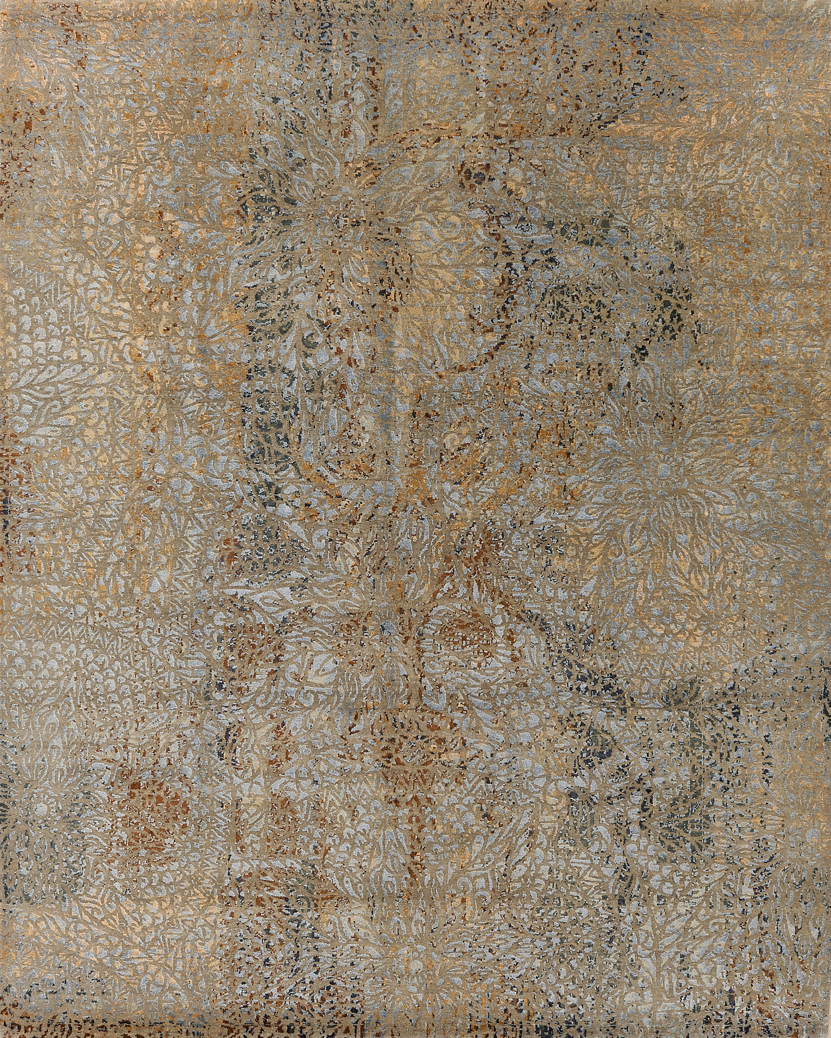 Индийский ковёр из шерсти и бамбука (21-997/305x247)