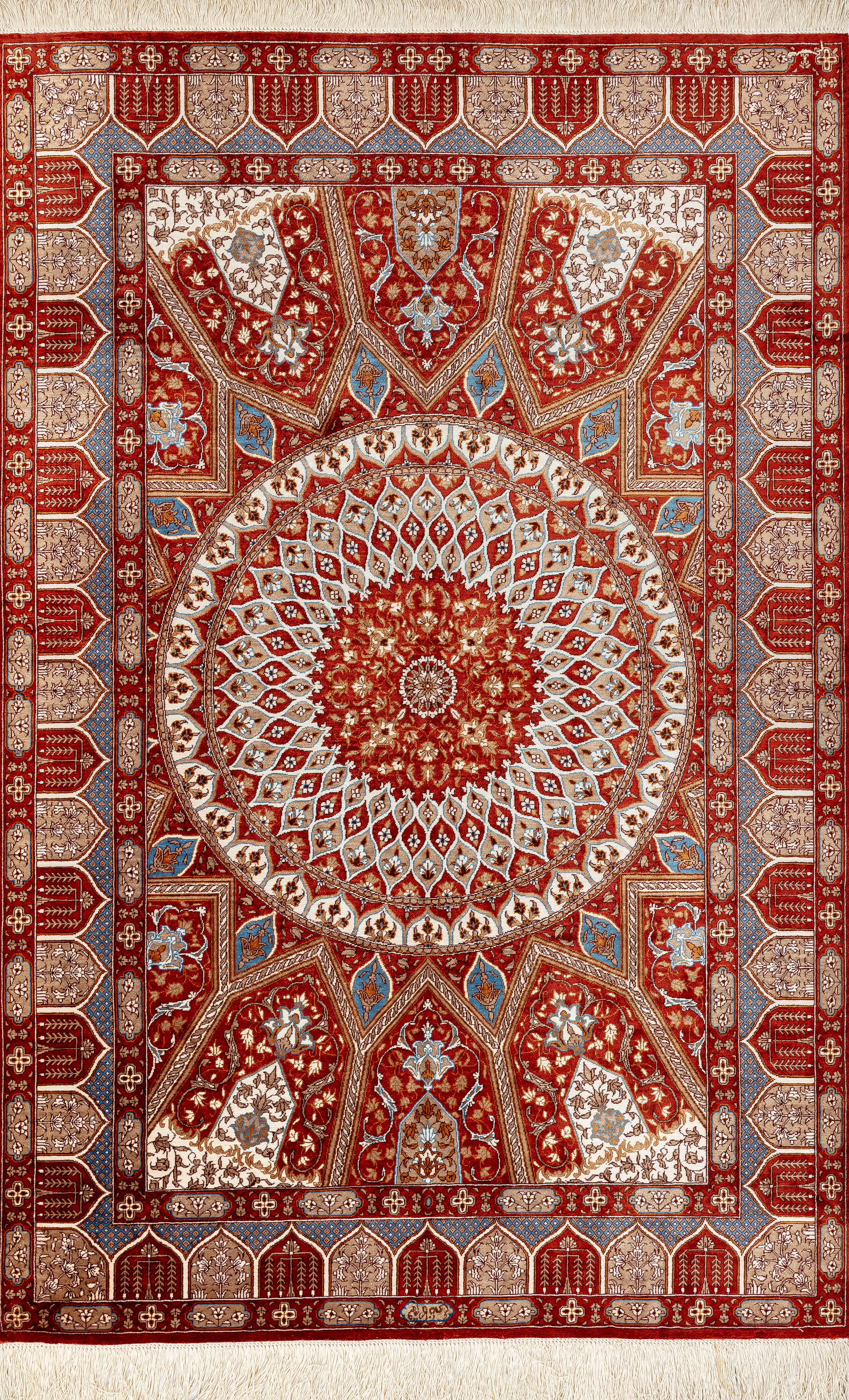 Иранский ковёр из шёлка (13-472/153x100)