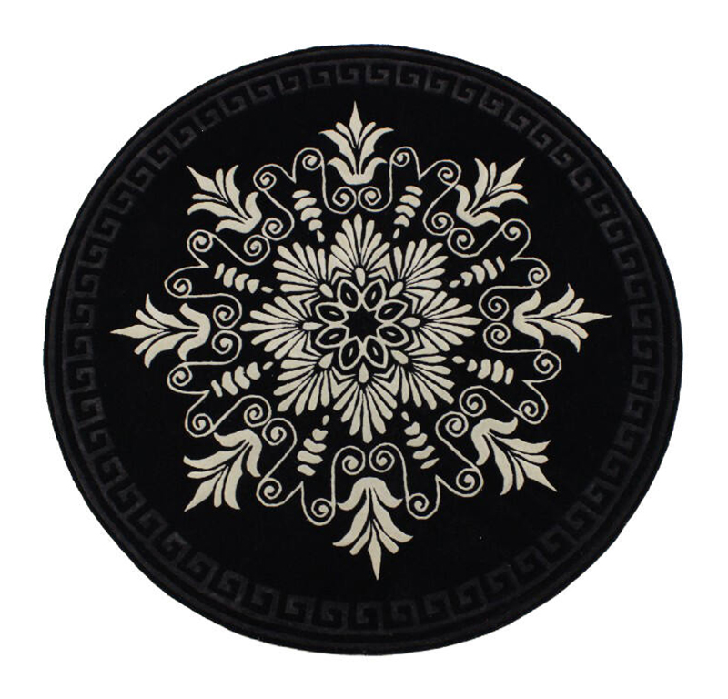 Индийский ковёр из шерсти и вискозы (HT 935 BLACK/200x200)