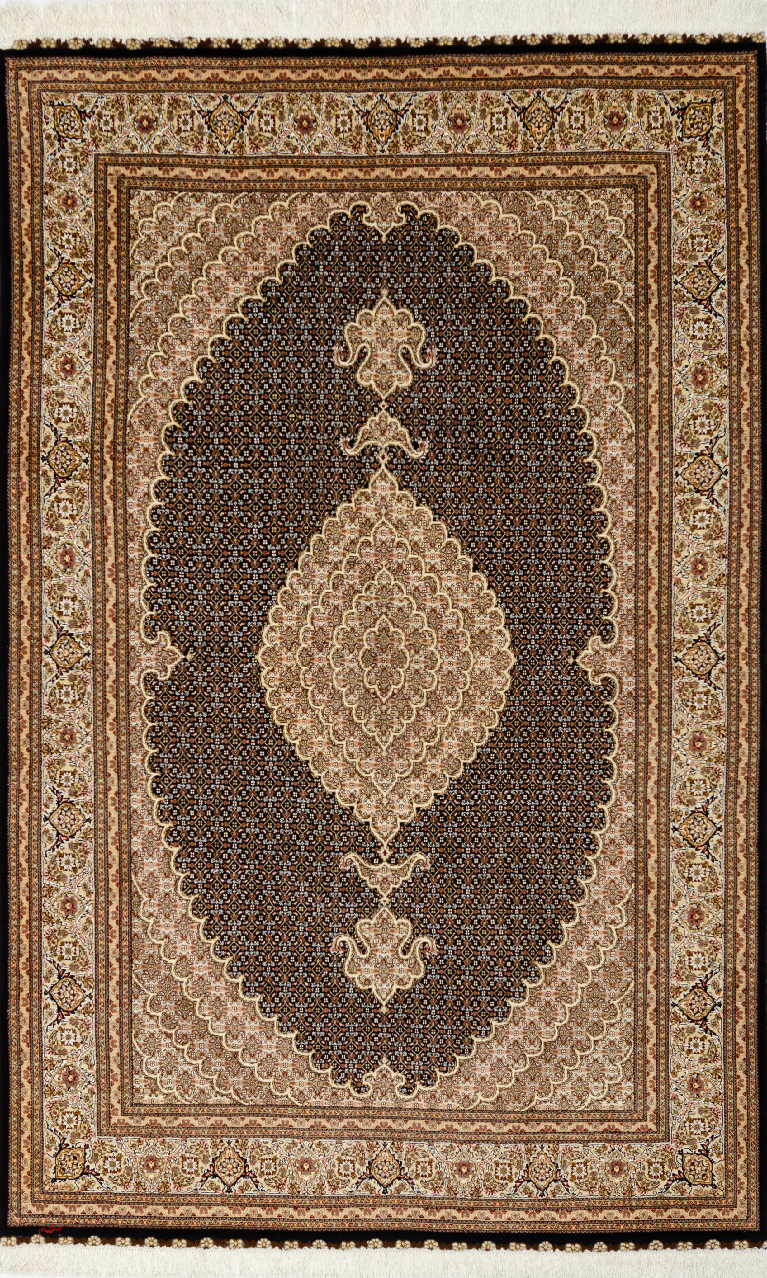 Иранский ковёр из шерсти и шёлка (17-5001816/300х200)