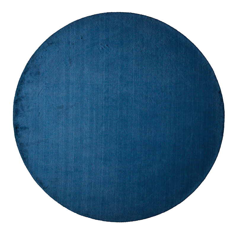 Индийский ковёр из арт-шёлка (22-NAVY/round/150x150)