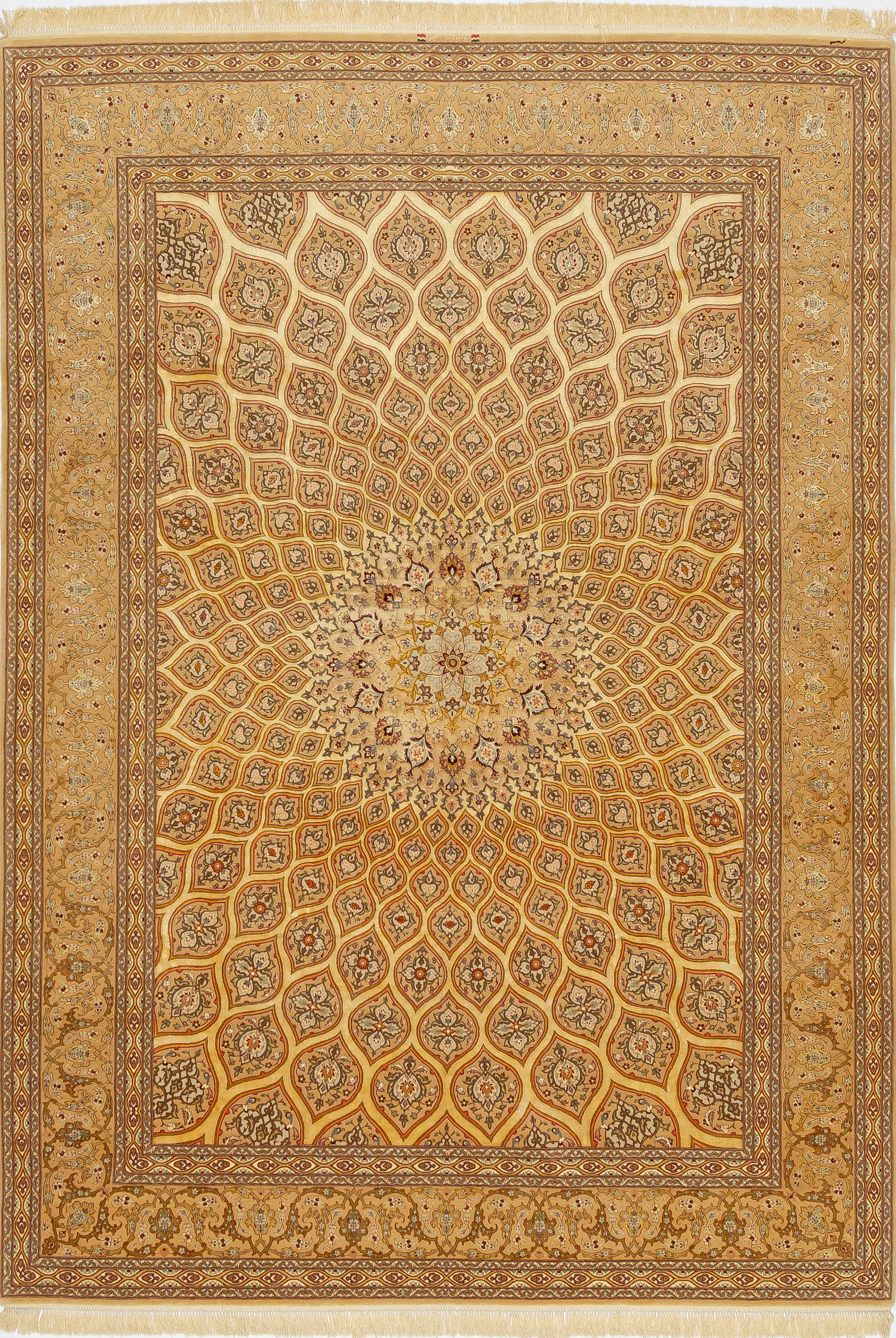 Иранский ковёр из шерсти и шёлка (13-48/350x250)