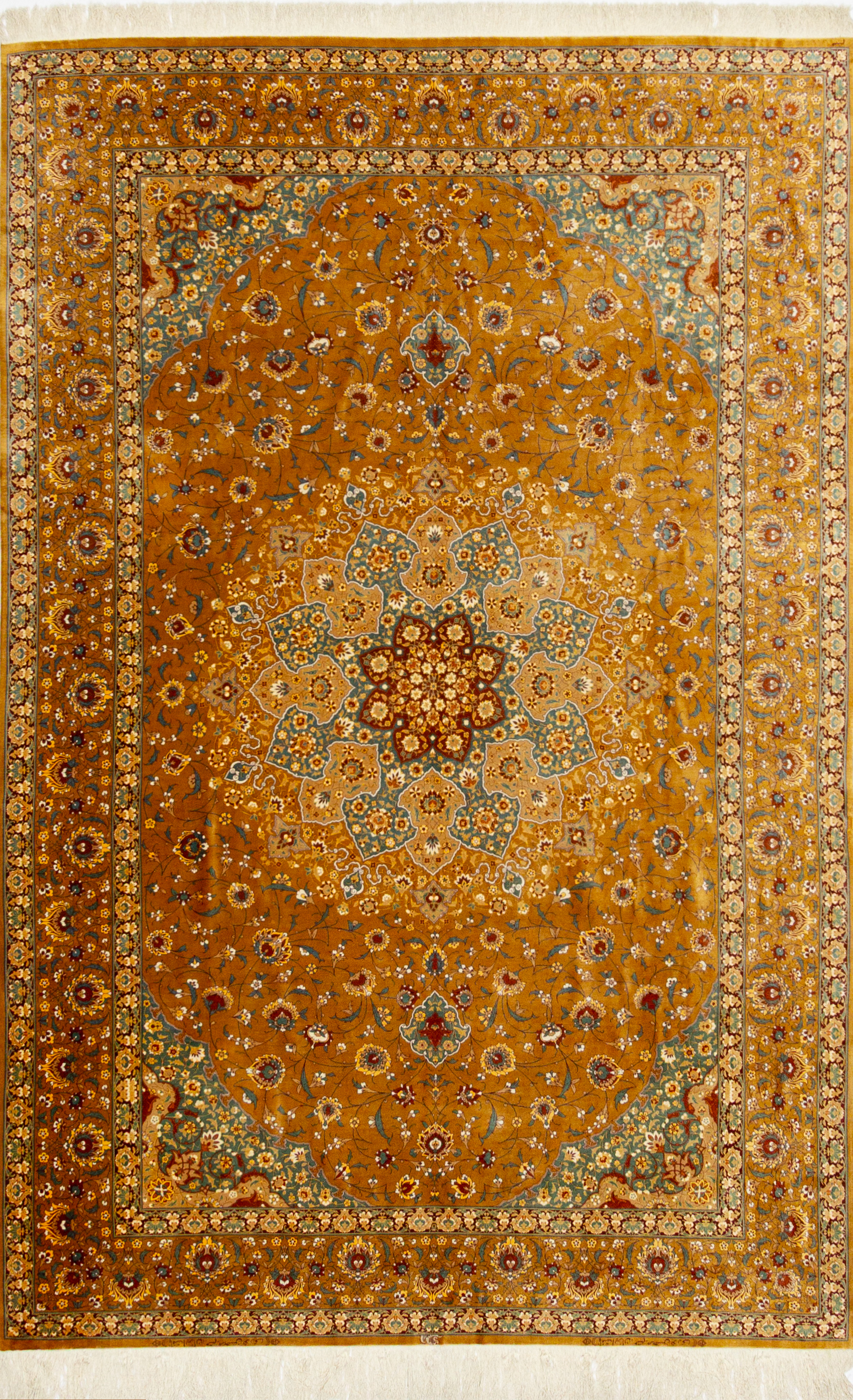 Иранский ковёр из шёлка (12-761/300x196)
