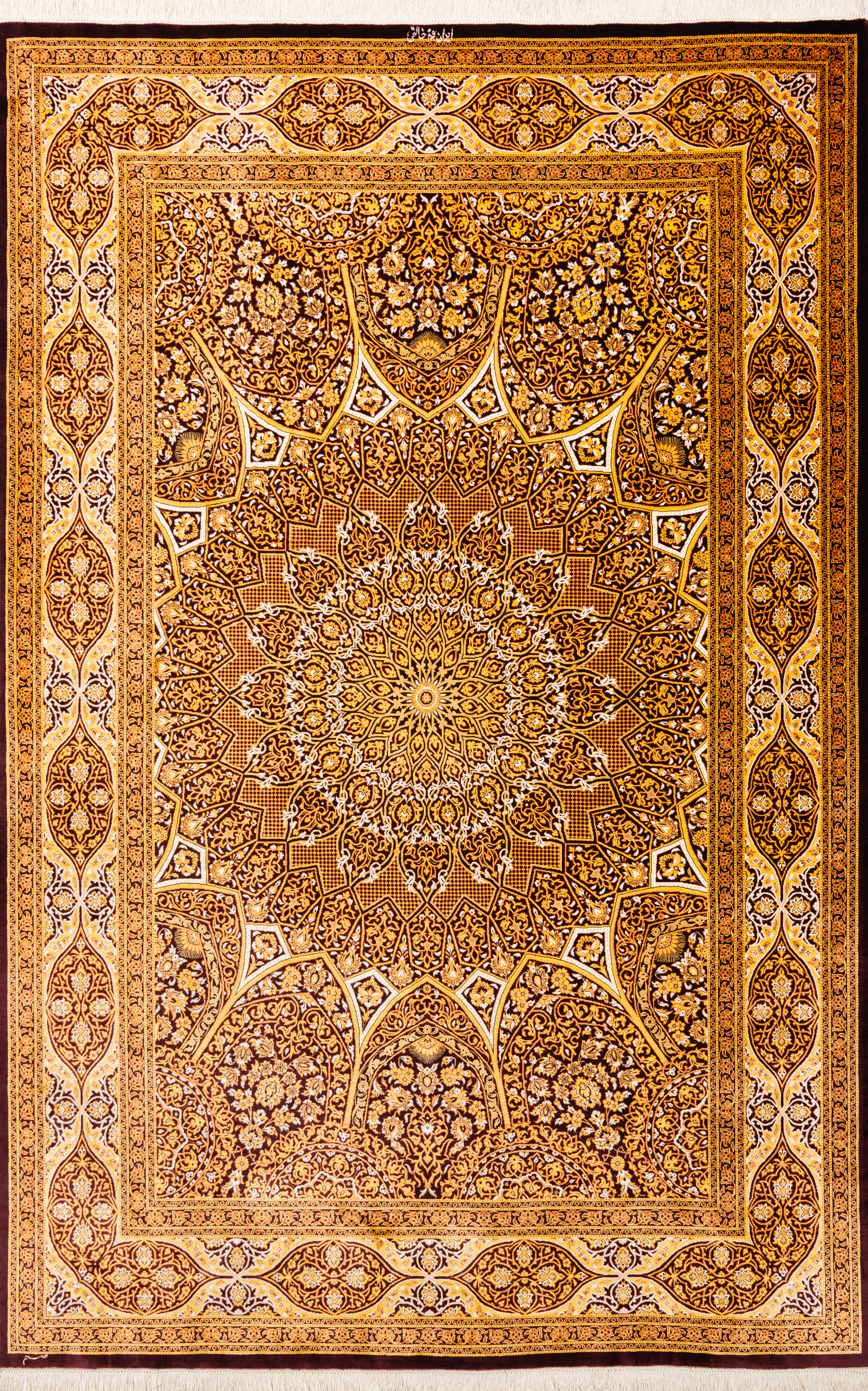 Иранский ковёр из шёлка (13-405/238x156)