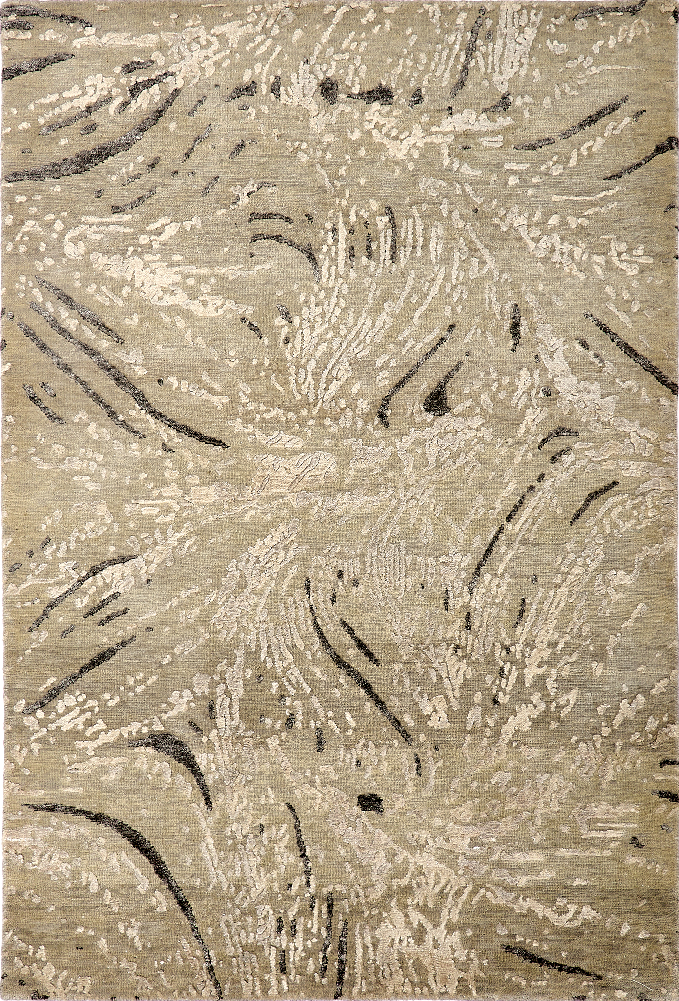 Индийский ковёр из шерсти и арт-шёлка (MV-1996/152x102/Natural) 