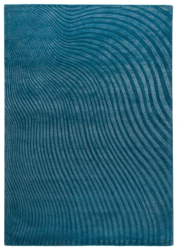 Индийский ковёр из шерсти и вискозы (HT-945/TEAL/300x200)