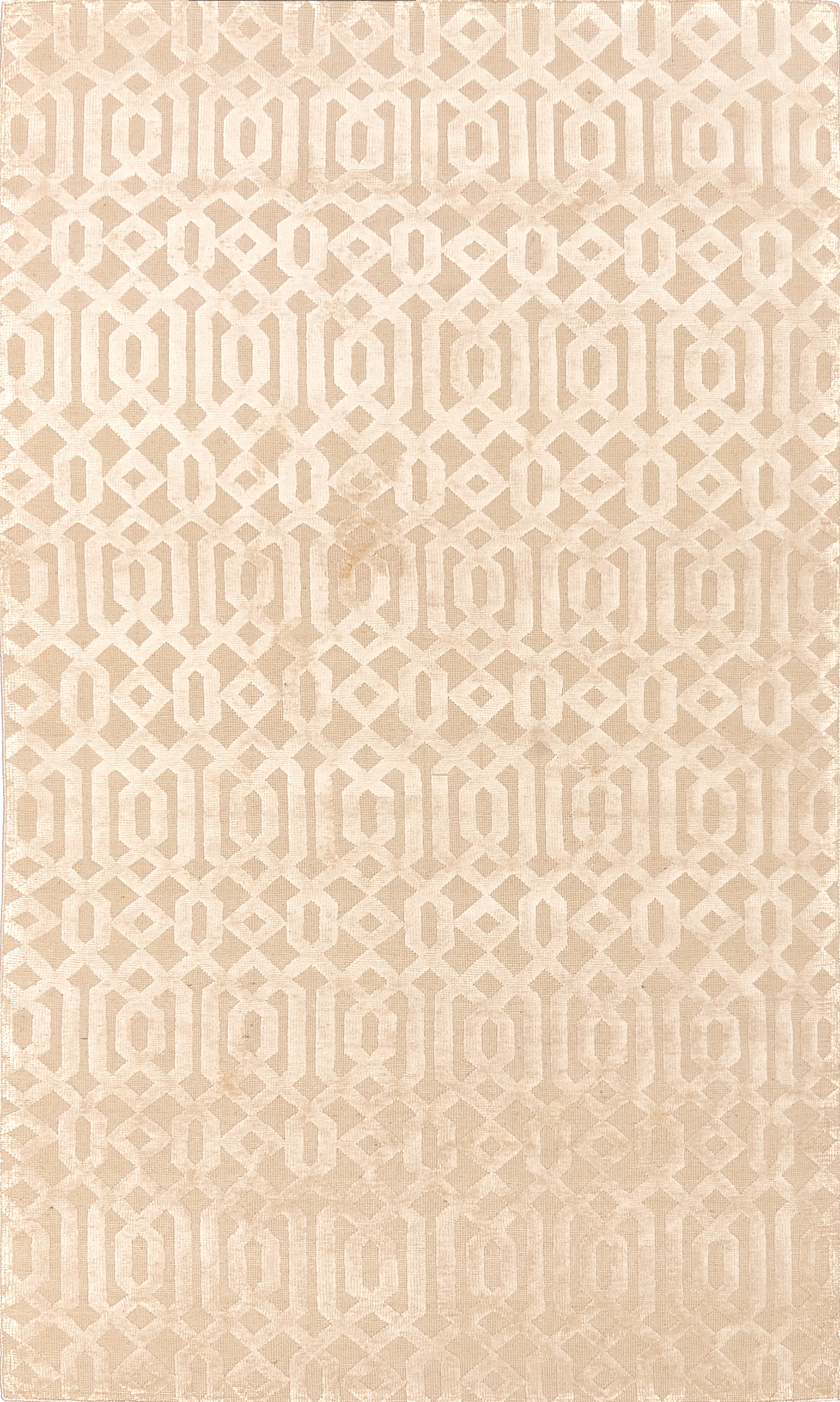 Индийский ковёр из шерсти и арт-шёлка (MV-1971/272x163/Beige)