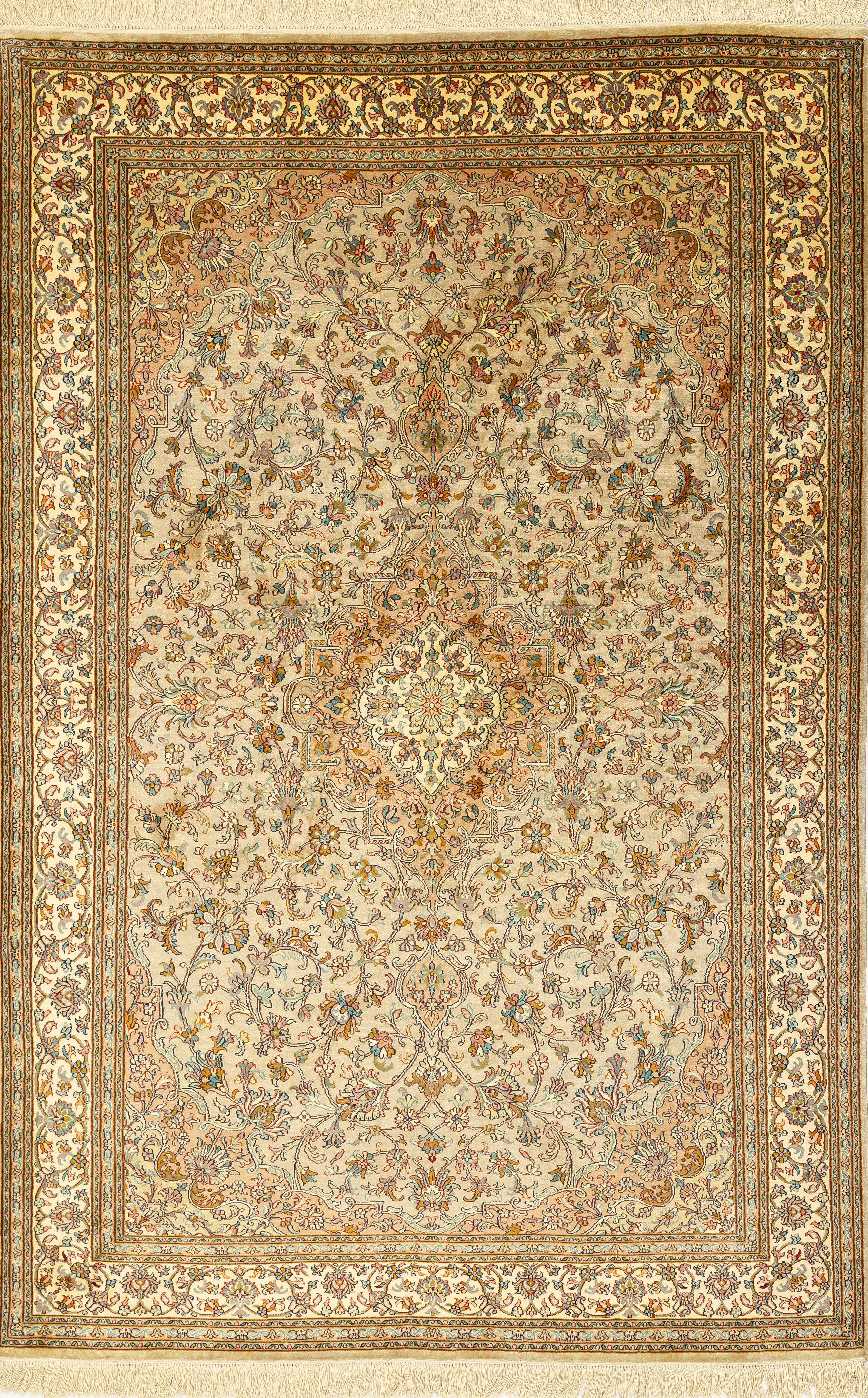Индийский ковёр из шёлка (15-10500/193x127)