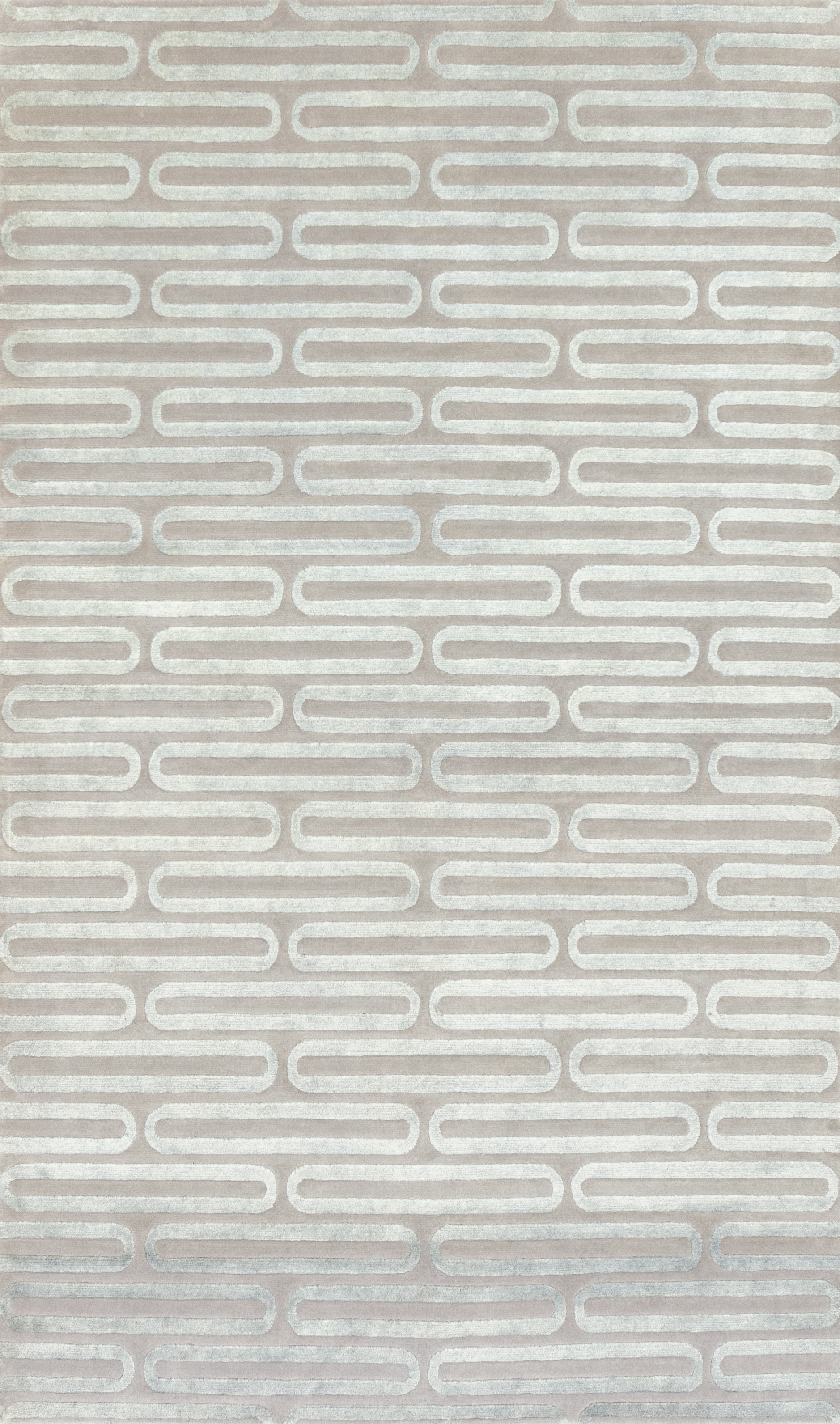 Индийский ковёр из шерсти и арт-шёлка (MV-1979/274x165/Grey)