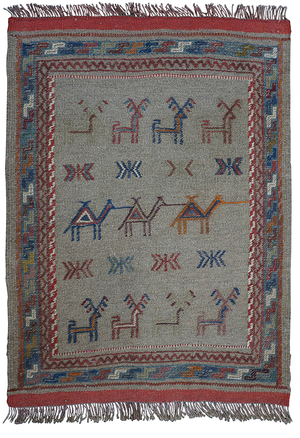 Иранский ковёр из шерсти  (17-0052716/84x63)