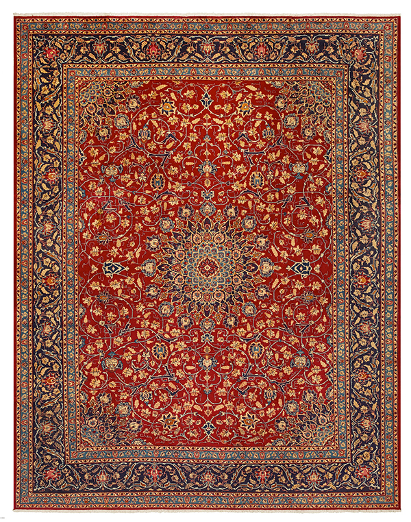 Иранский ковёр из шерсти (00-1020/396x300)
