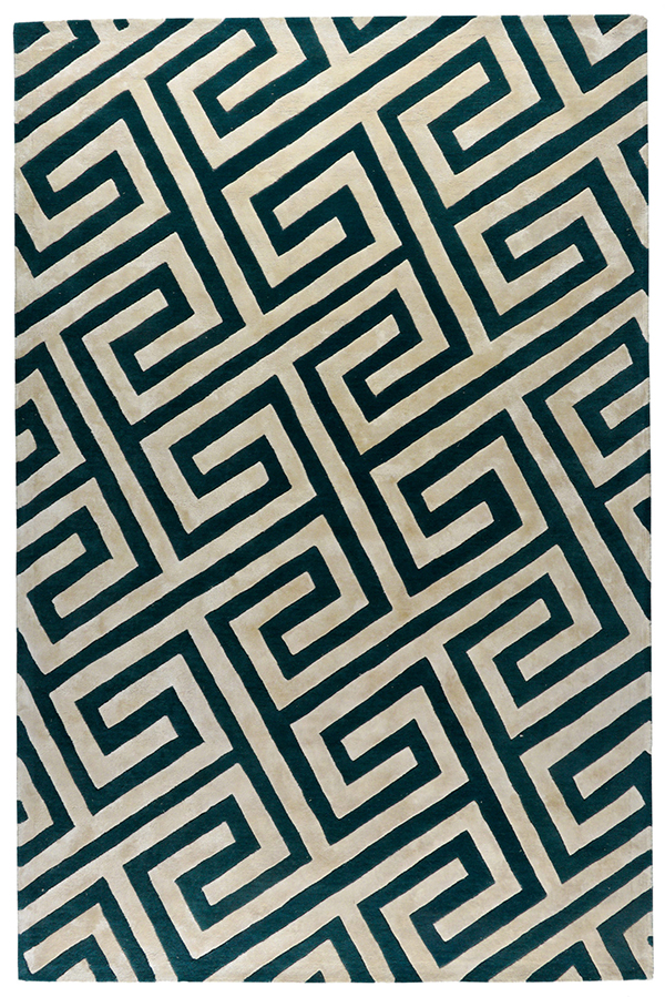 Индийский ковёр из шерсти и вискозы (HT976/BEIGE.GREEN/240x170)