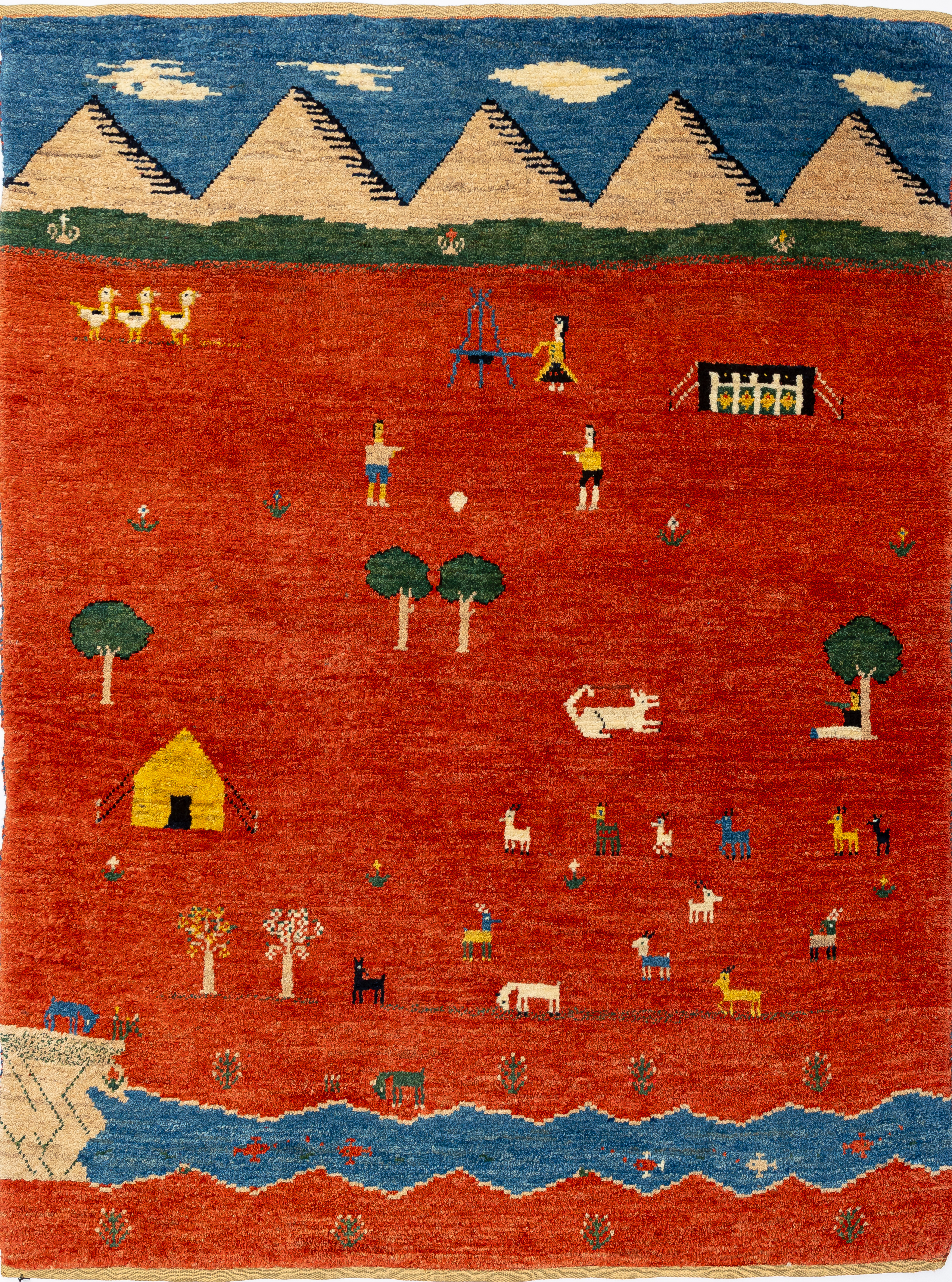 Иранский ковёр из шерсти (06-357/163x124)