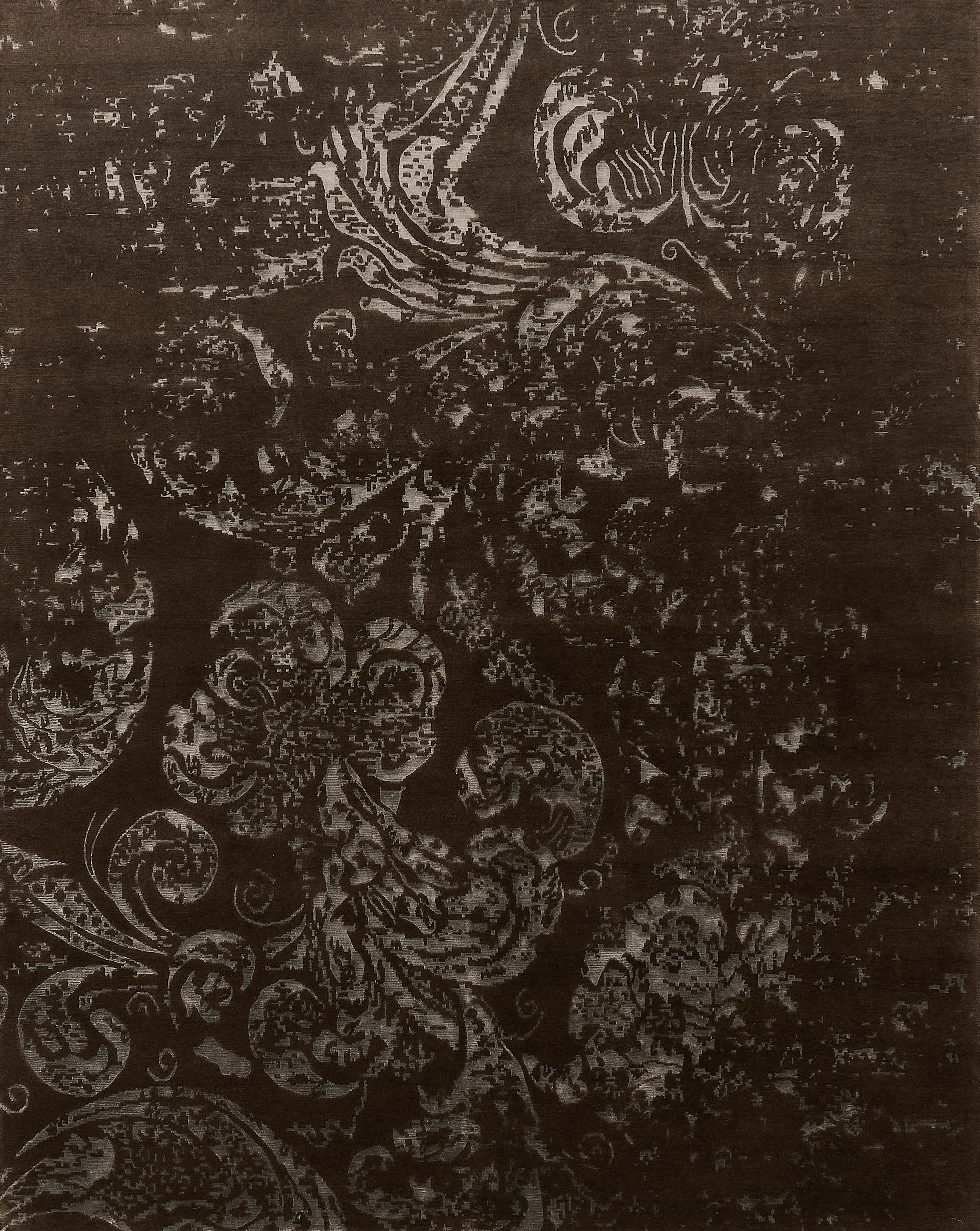 Индийский ковёр из шерсти и вискозы (14-3591/308x246)