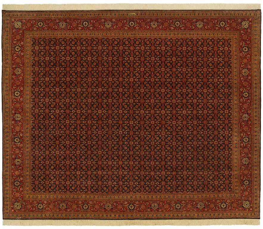 Иранский ковёр из шерсти и шёлка (13-451/300x250)