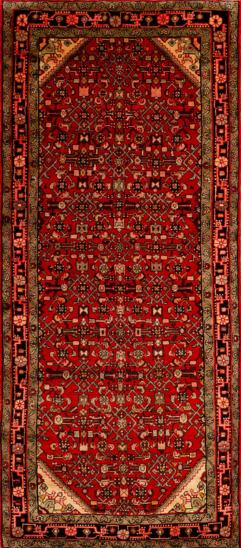 Иранский ковёр из шерсти (13-576/300x135)