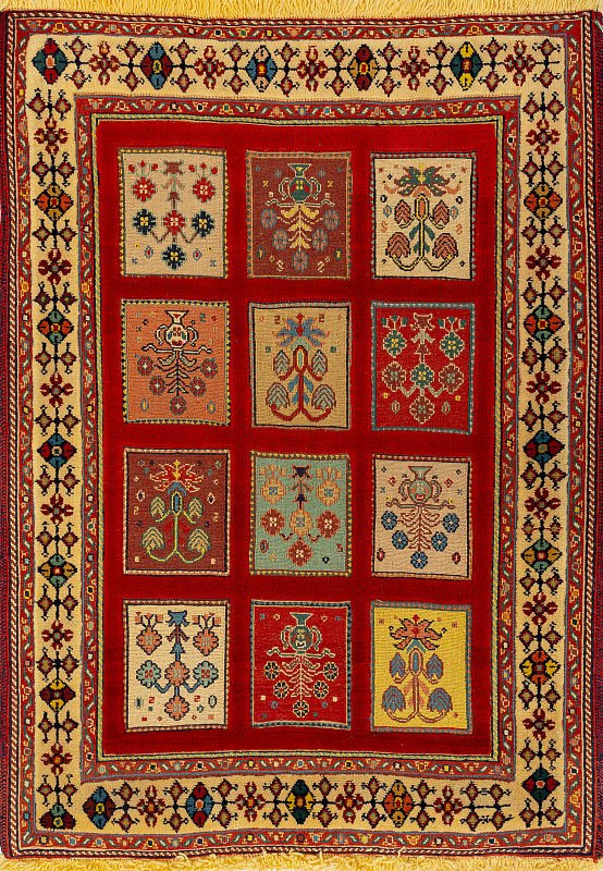 Иранский ковёр из шерсти (15-03713/118x86)