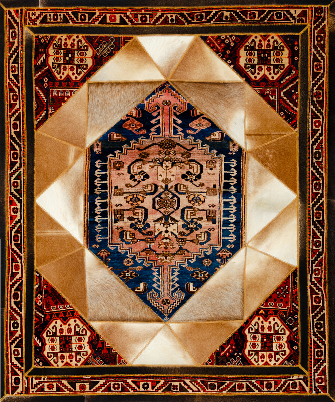 Иранский ковёр из шерсти и меха (08-814/209x176)